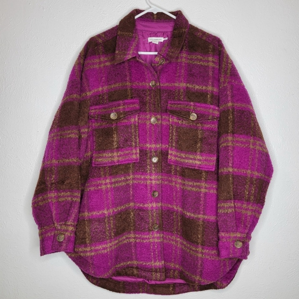 Good American Plaid Shacket